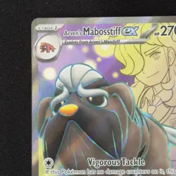 Arven's Mabosstiff ex 218/182 Sv10: Destined Rivals Full Art Pokemon TCG English - Image 3