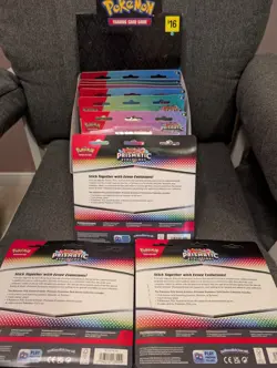 Pokemon Prismatic Evolutions 3 Pack Blister Booster Tech Sticker New 5 Lot - Image 3