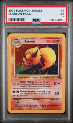 1999 Pokemon Jungle Flareon-Holo #3 - Image 1