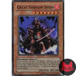 Yugioh Great Shogun Shien STON-EN013 Super Rare MP - Image 1