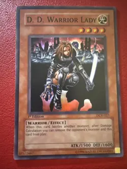 Yu-Gi-Oh! - D. D. Warrior Lady - IOC-027 - 1st Edition - MP/LP - VINTAGE - Image 1