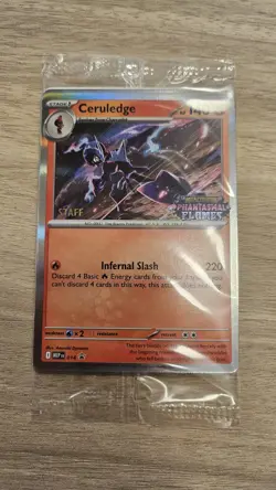 Phantasmal Flames STAFF Sealed Promo Pack - 4 Cards Pokemon TCG Mega Evolution - Image 1