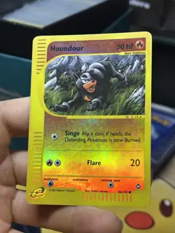Houndour 86/147 Aquapolis 2002 Reverse Holo E-Series Vintage Pokemon Card TCG - Image 3