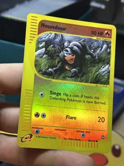 Houndour 86/147 Aquapolis 2002 Reverse Holo E-Series Vintage Pokemon Card TCG - Image 5