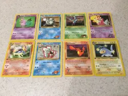 Pokemon 1995-2000 1st EDITION 8 Card Lot Non-Holo Cards - LP To MP - Image 1