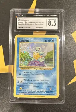 Squirtle 001/034 Trading Card Game Classic Holo CGC 8.5 NM-MINT ENGLISH - Image 1