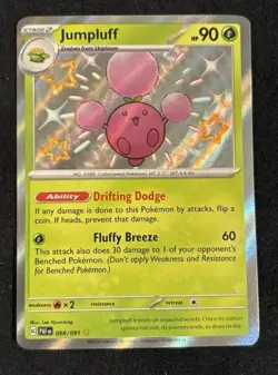 Pokemon Jumpluff TCG Card Paldean Fates Shiny Secret Rare Holo NM Condition - Image 1