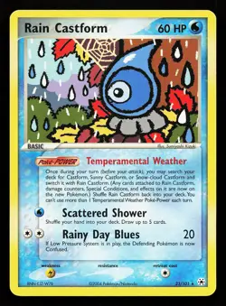 Rain Castform 23/101 Rare EX Hidden Legends Pokemon Card - Image 1