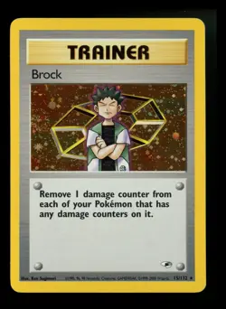 Brock 15/132 Gym Heroes 2000 Holo Rare WOTC Pokemon Card TCG - Image 1