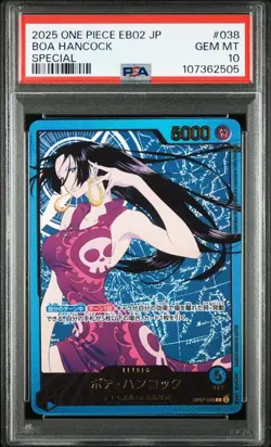 One Piece Card Boa Hancock PSA10 Leader Parallel OP07-038 - Image 2