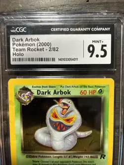 Pokemon Dark Arbok Holo Rare TCG Card 2/82 Vintage graded CGC 9.5 - Image 2