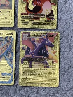 Set of 4 Charizard Gold Foil Fan Art Display Cards - Image 5