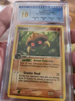 (POP 1) CGC 10 PERFECT Kabuto 36/92 EX Legend Maker Pokemon Card - Image 2