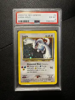 2000 P.m. Neo Genesis Lugia 9/111 Holo Rare Pokemon TCG Card PSA 6 - Image 1