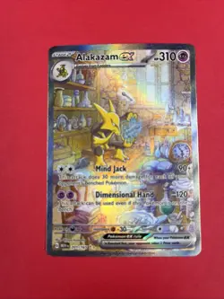 Pokemon TCG Alakazam EX 151 Holo Card Scarlet & Violet 201/165 Near Mint - Image 3