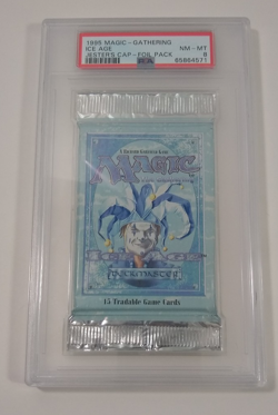 MTG Ice Age Booster Pack PSA 8 Jester’s Cap Magic The Gathering NEW SEALED NM - Image 1
