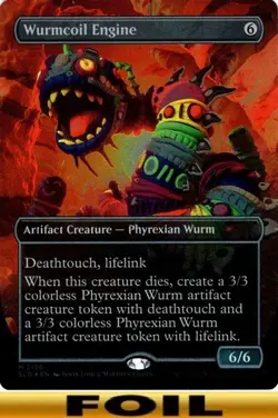 1x - Wurmcoil Engine - FOIL BORDERLESS #2196 - Secret Lairs: Extra Life - NM MTG - Image 1