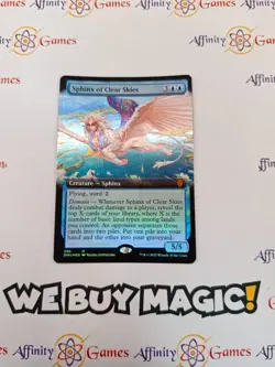 MTG | Sphinx of Clear Skies | DMU | Extended Foil | Moderately Played | English - Image 1