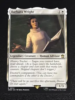 MTG Universes Beyond: Doctor Who Barbara Wright 0014 NM Rare - Image 1