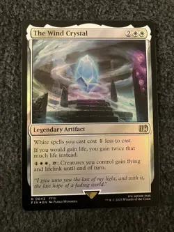 Magic The Gathering MTG - The Wind Crystal Foil - Final Fantasy - Image 1