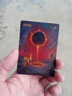 MtG Sol Ring Full Magic Altered Hand Painted Art Original Alter - Image 1
