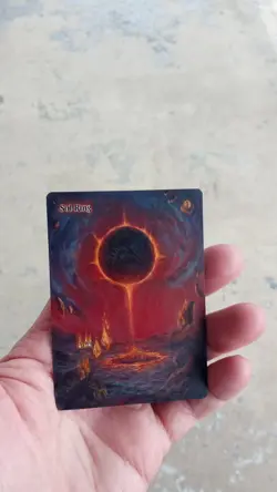 MtG Sol Ring Full Magic Altered Hand Painted Art Original Alter - Image 5
