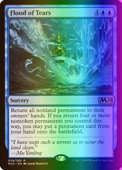 MTG Magic the Gathering Flood of Tears (59/357) Core Set 2020 LP FOIL - Image 1