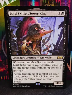magic the gathering - Lord Skitter, Sewer King - Legendary Creature - Rat Noble - Image 1