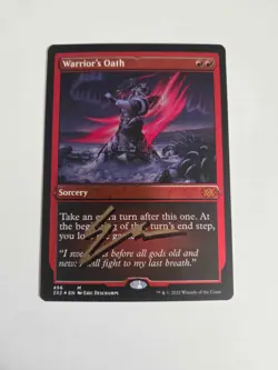Warrior's Oath Double Masters 2022 Etched Foil Shadow Signed By Eric Deschamps - Image 1