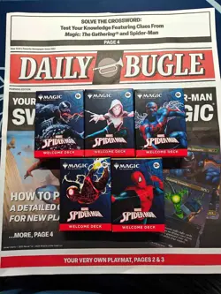 SDCC 2025 Magic The Gathering x Spider-Man Complete Welcome Deck (5) + COMIC MAT - Image 1