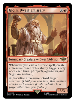 MTG - 1 x Gloin, Dwarf Emissary - Rare - Tales from Middle Earth (LTR) - M/NM - Image 1