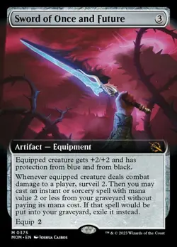 1x Sword of Once and Future ~ Extended Art - Foil NM-Mint, English March of the - Image 1
