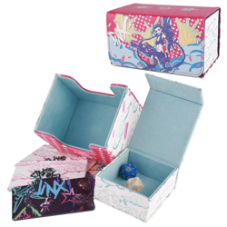 Lol-Jinx Deck Box Dicewinder for MTG Riftbound,Fits 100 Double-Sleeved Cards,Car - Image 1