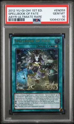 2012 YU-GI-OH! ABYR-ABYSS RISING 1ST ED-ULTIMATE RARE SPELLBOOK OF FATE PSA 10 - Image 1