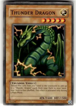 Yu-Gi-Oh! TCG Thunder Dragon MRD-097 Unlimited Common NM - Image 1
