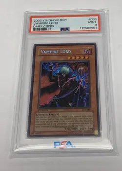 Vampire Lord - DCR-000 - PSA 9 MINT - Secret Rare 1st Edition Yugioh - Image 1
