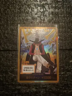 Mihawk DON !!Card Gold Frame ONE PIECE Azure Sea's Seven NM - Image 3