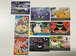 Pokemon Topps TV Animation Cards Lot of 9 - Episode & Character Cards Vintage - Image 1
