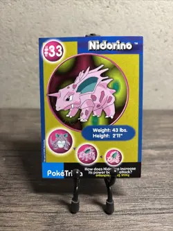 NIDORINO #33 - POKETRIVIA POKEMON THE FIRST MOVIE CARD BURGER KING-NM!! - Image 1
