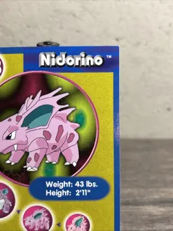 NIDORINO #33 - POKETRIVIA POKEMON THE FIRST MOVIE CARD BURGER KING-NM!! - Image 3