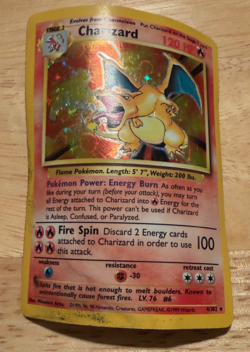 Charizard 1st edition Gold Metal Pokemon Card Collectible - Image 1