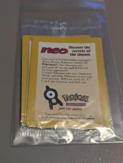 (2 PK) SEALED New Entei 34 Black Star Movie Promo Reverse Holo Neo Pokemon Cards - Image 4