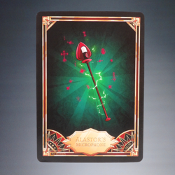HAZBIN HOTEL TCG ALASTOR'S MICROPHONE #04/50 SERIES 2 RARE TRADING CARD TC - Image 1