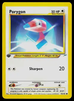Pokemon Card - Porygon Neo Destiny 1st Edition 78/105 - Image 1