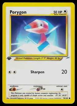 Pokemon Card - Porygon Neo Destiny 1st Edition 78/105 Common - Image 1