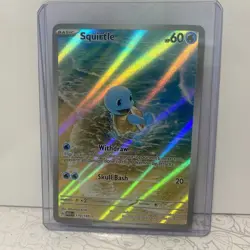 Pokemon Squirtle TCG Holo Illustration Rare Card 170/165 Scarlet & Violet 151 NM - Image 1