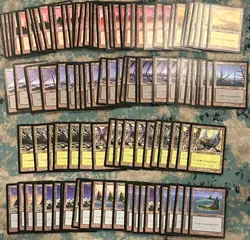 MTG-Urza’s Saga 110 Basic Land Cards Lot Set - 1998 Vintage Magic the Gathering - Image 1