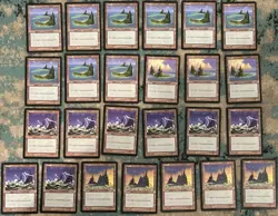 MTG-Urza’s Saga 110 Basic Land Cards Lot Set - 1998 Vintage Magic the Gathering - Image 2