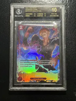 ONE PIECE TRADING CARD SANJI OP-1 PRESTINE 10 - Image 1