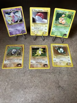 Pokemon Team Jungle Card Lot Unlimited Non-Holo 6 Cards WOTC Vintage - Image 1